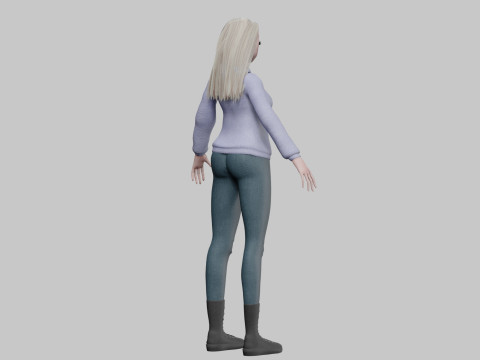 Teen cute girl V32932 3D Модель