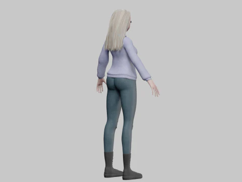 Teen cute girl V32932 3D Model