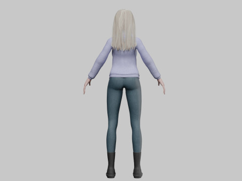 Teen cute girl V32932 3D Модель