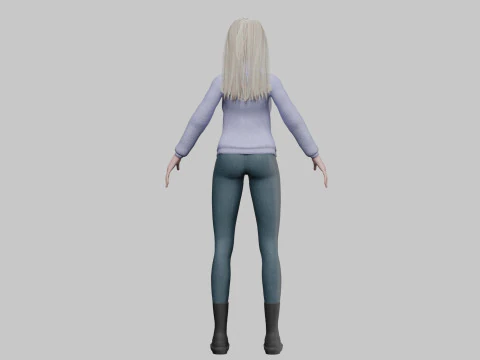 Teen cute girl V32932 3D Model