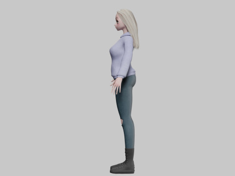 Teen cute girl V32932 3D Модель