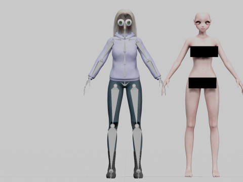 Teen cute girl V32932 3D Модель