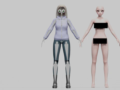 Teen cute girl V32932 3D Model