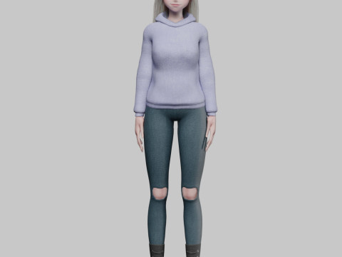 Teen cute girl V32932 3D Модель