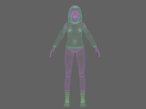 Teen cute girl V32932 3D Model