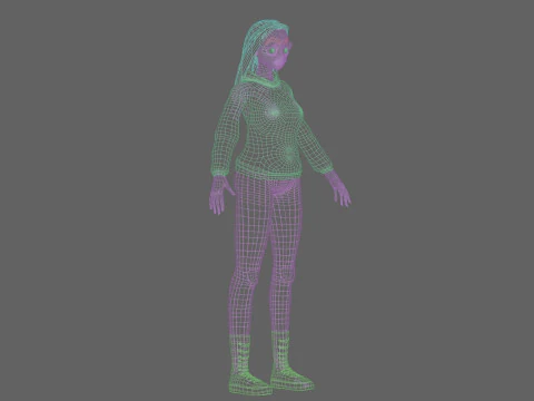 Teen cute girl V32932 3D Model