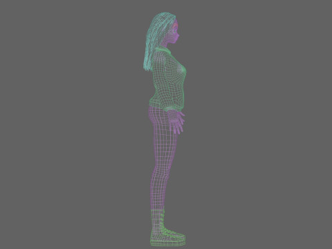 Teen cute girl V32932 3D Модель