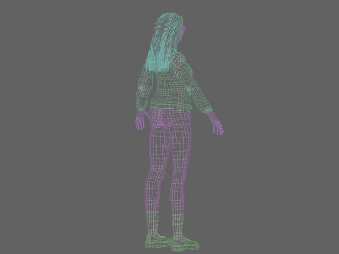 Teen cute girl V32932 3D Model
