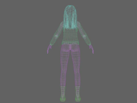 Teen cute girl V32932 3D Model