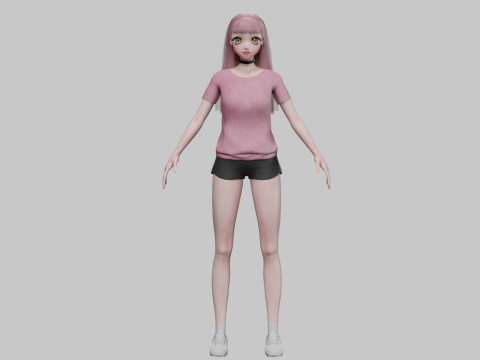 Young cute girl V30640 Modelo 3D