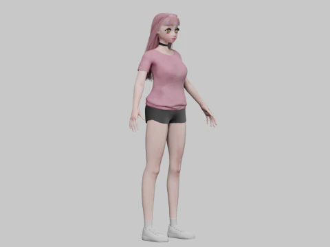 Young cute girl V30640 3D Model