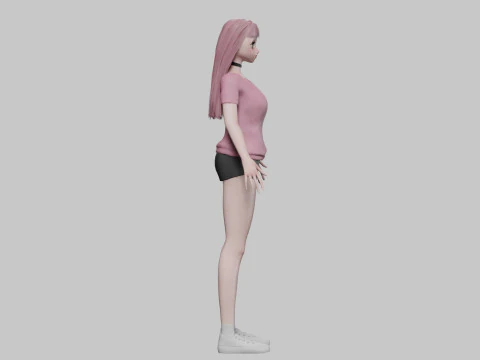 Young cute girl V30640 3D Model