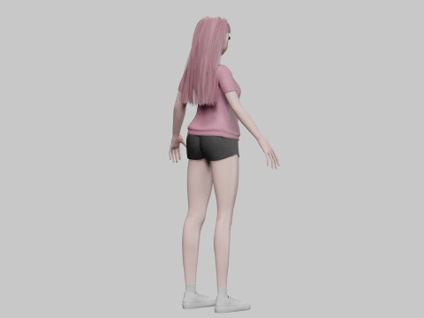 Young cute girl V30640 Modelo 3D