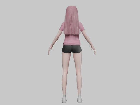 Young cute girl V30640 3D Model