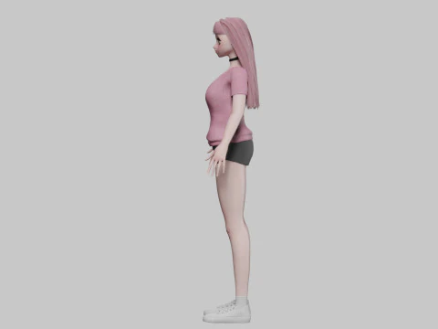Young cute girl V30640 3D Model