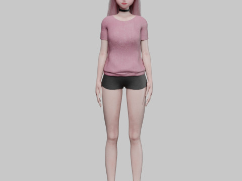 Young cute girl V30640 Modelo 3D