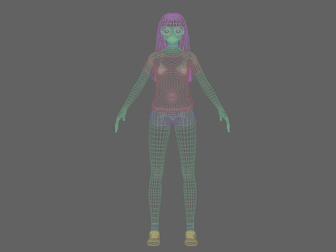 Young cute girl V30640 Modelo 3D
