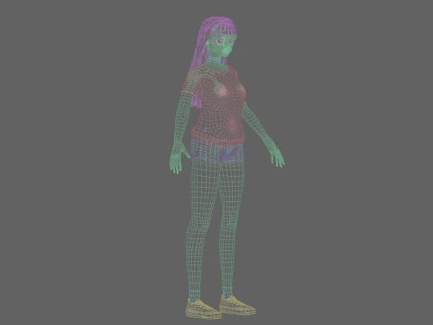 Young cute girl V30640 3D Model
