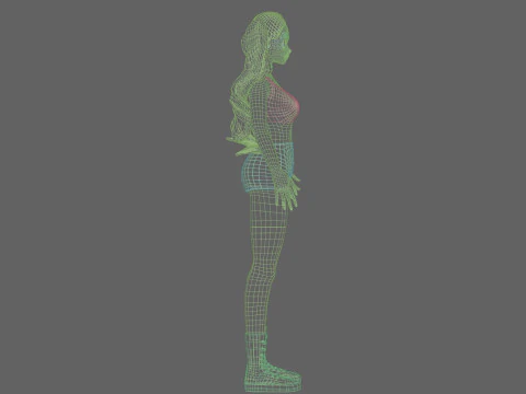 Anime Basic girl V36995 3D Model