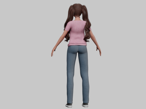 Anime Beautiful girl V34574 3Dモデル