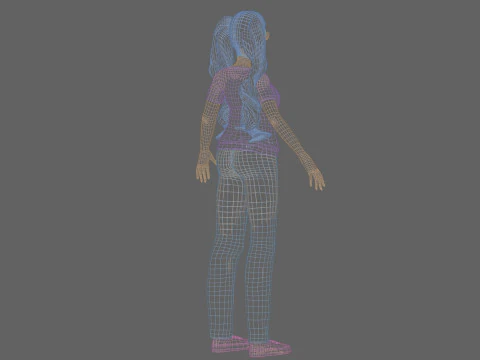 Anime Beautiful girl V34574 3D Model