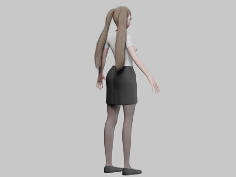 Anime Cartoon girl V23829 3D Model