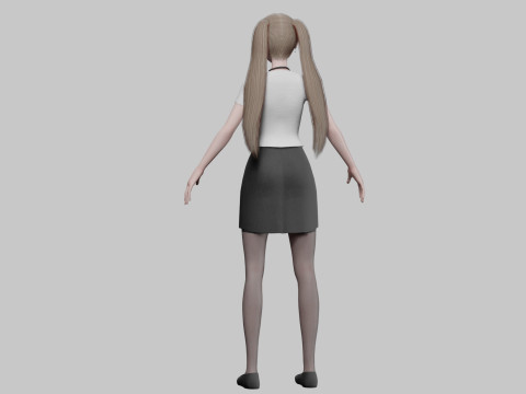 Anime Cartoon girl V23829 3D Model
