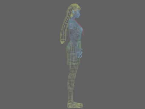 Anime Cartoon girl V23829 3D Model