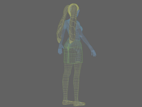 Anime Cartoon girl V23829 3D Model