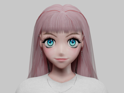 Anime classic girl V31771 3Dモデル