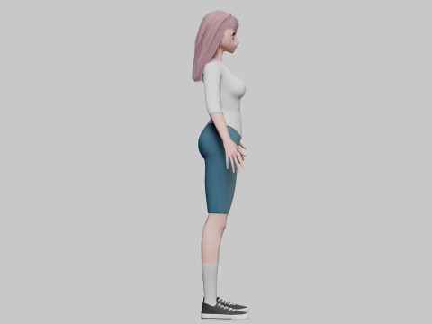 Anime classic girl V31771 3Dモデル