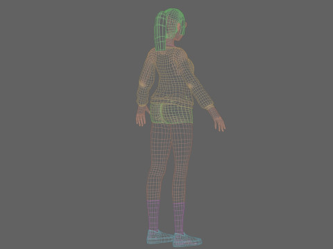 Anime cool girl V22224 3Dモデル