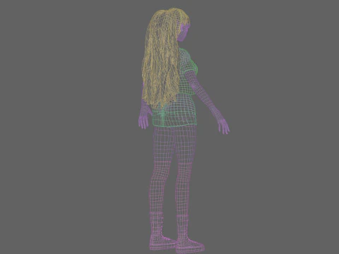 Anime cute girl V33818 3D Model