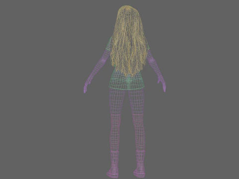 Anime cute girl V33818 3D Model