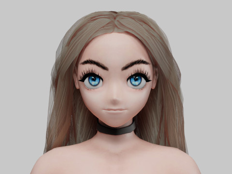 Anime Standard girl V34179 3D Model