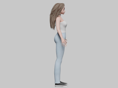 Anime Standard girl V34179 3D Model