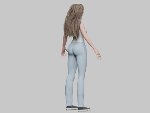 Anime Standard girl V34179 3D Model