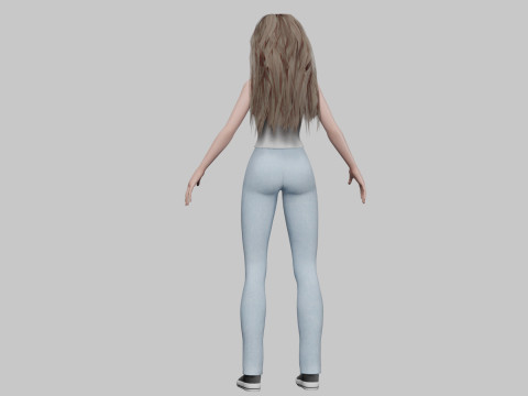 Anime Standard girl V34179 3D Model