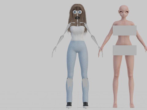 Anime Standard girl V34179 3D Model
