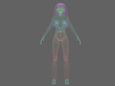 Anime Standard girl V34179 3D Model