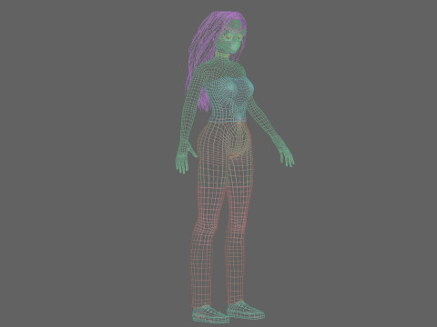 Anime Standard girl V34179 3D Model