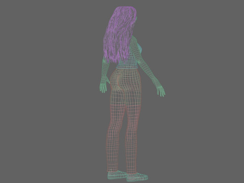 Anime Standard girl V34179 3D Model
