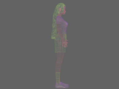 Anime stylized girl V32427 Modèle 3D