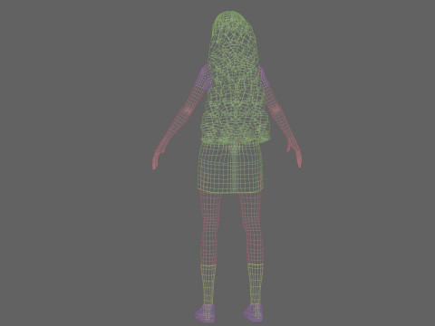 Anime stylized girl V32427 Modèle 3D