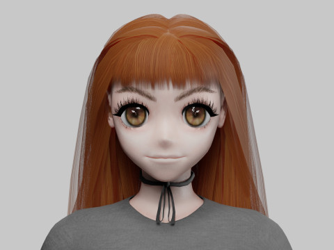 Anime teen girl V31524 Modèle 3D