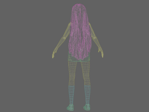 Anime teen girl V31524 Modèle 3D