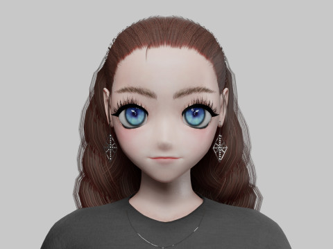 Basic Beautiful girl V33681 3D 模型