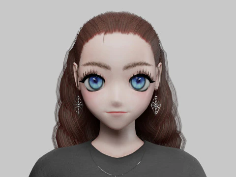 Basic Beautiful girl V33681 3D Model