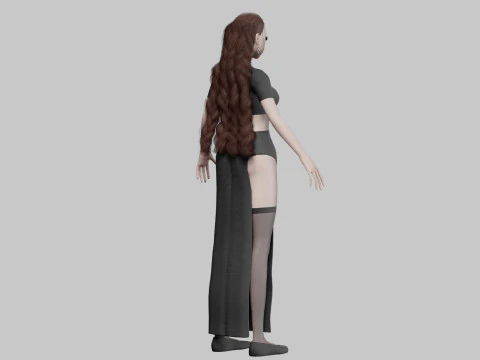Basic Beautiful girl V33681 3D Model