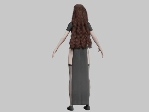 Basic Beautiful girl V33681 3D Model